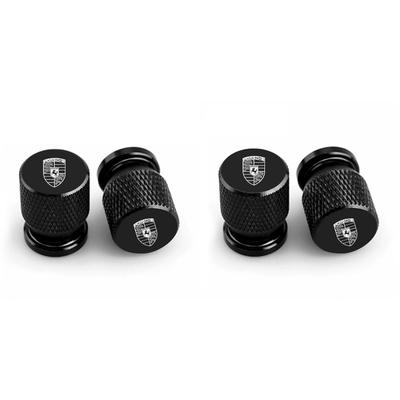 4 Stück Legierung Auto Rad Reifen Ventilkappe Schaft Staubschutz für Cayenne Panamera Macan 911 718 Taycan Boxster Cayman 918 Aufkleber