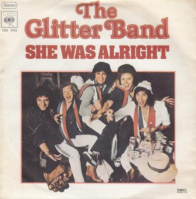 7inch Record GLITTER BAND - She Was Alright CBSS5153,CBS515 CBS 1976 Germany Pop Used