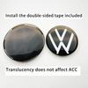 2pcs Front and Rear Emblem For VW Golf 6/Golf 7/Golf 7.5/Golf 8 Not Affect ACC Modified Black Label Flat Mirror Coverage Logo