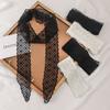 2026 New Ins Vintage White Lace Long Silk Scarf Women's Neck Scarf Y2k Narrow Hair Band Ribbon Head Wrap Decoration