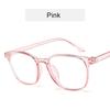 Frame Women Anti-blue Light Transparent Clear Pink Plastic Plain Glasses Retro Mens Glasses Frame Fashion Computer Eyeglasses