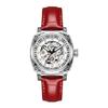 Fully Automatic Mechanical Tide Watch Fashion Trend Engraved Diamond-Encrusted Leather Strap Hand Luminous Waterproof Men'S And Women'S Watch