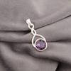 Amethyst Gemstone Jewelry, 925 Solid Sterling Silver Pendant, Handmade Gorgeous Silver Chain Jewelry For Wedding Gift