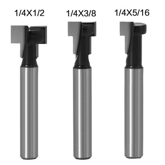 1/3Pcs 5/16 3/8 1/2 T-Slot Keyhole Cutter Router Bit Woodworking Milling Tool