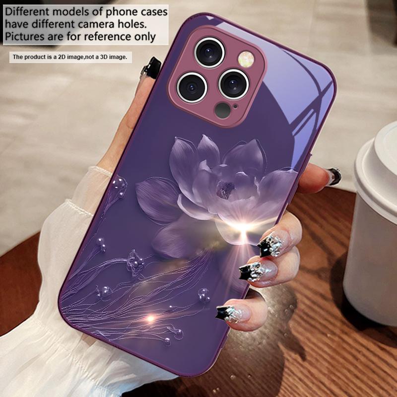 Misty and Gentle Flowers For iPhone 17 Air 16 E 15 14 13 Plus 12 Mini 11 17 Pro Max XR Xs Max 16E 7 8 Tempered Glass Phone Case