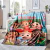 Custom Name Cocomelon Theme Printed Blanket - Perfect for Couch, Bed, Travel & Outdoor Use | Machine Washable, Cozy & Durable.