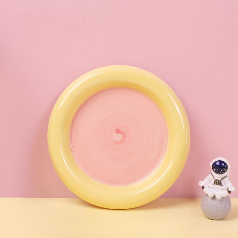 Dessert High Beauty Plate Home Desktop Atmosphere Decoration Colorful Bowl Nail Art Display Plate Cat Bowl Ceramic Grain Bowl