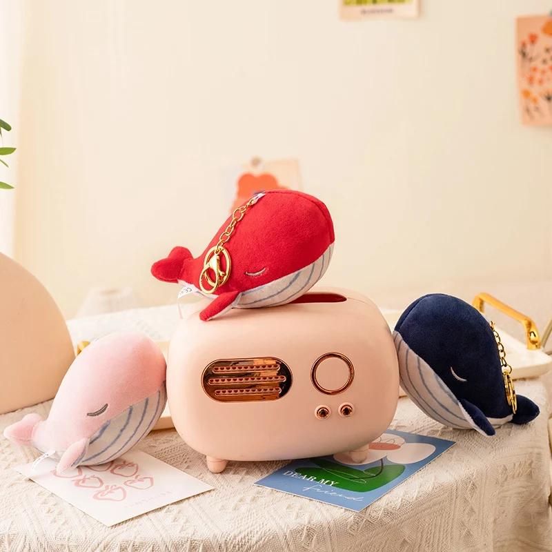 Pingente de baleia de desenho animado, boneca de pelúcia fofa, brinquedo kawaii, chaveiro, bolsa de pelúcia macia, decoração, presente de amigos