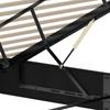 Ottoman Bed Frame in Black King Size Faux Leather