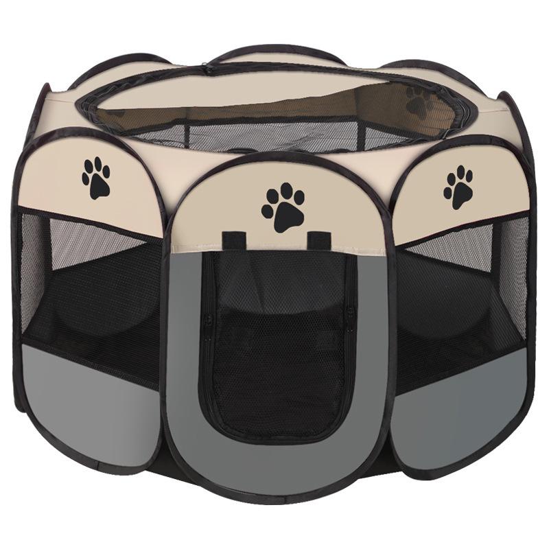 Octagonal Pet Tent: Scratch-Resistant Oxford Cloth Foldable Cage, Kennel, and Bed for Dogs & Cats
