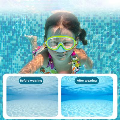 Kids Swim Goggles Anti-Leak Snork Face Guard with Nose Cover And Elastic Strap Anti-Fog UV Protection Swimming Goggles for Boys Girls Ages 3-15