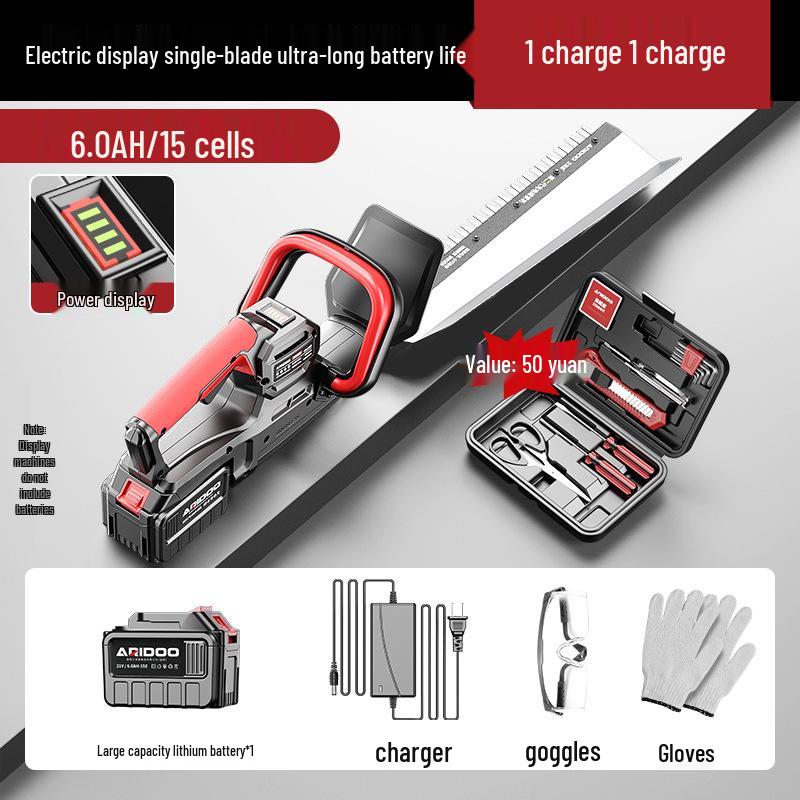 Rechargeable German Electric Hedge & Tea Tree Pruning Shears - Lithium Powered Garden Trimmer