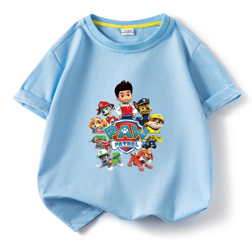 Paw Patrol Print Cotton Kids' Round Neck T-Shirt