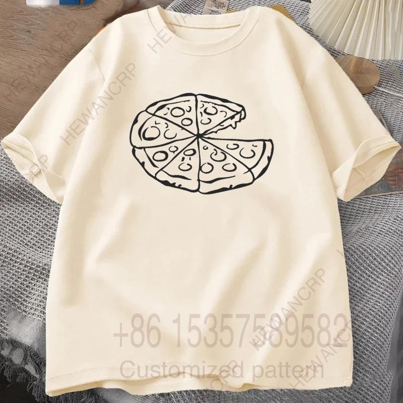 Daddy and Me Parent Child Set Mom and Me Pizza Set Tshirt Mens Tracksuit Round Neck Short Sleeves Casual Cotton Pullover