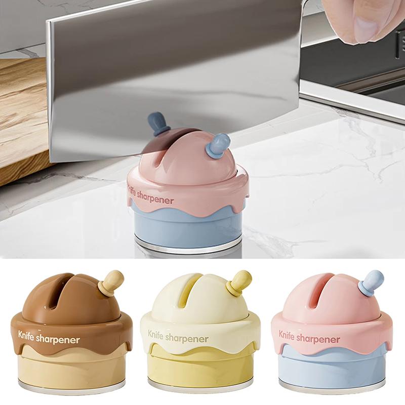 New Ice Cream Suction Cup Whetstone Professional And Fast Knife Sharpener For Household Kitchen Knives And Scissors Kitchenware