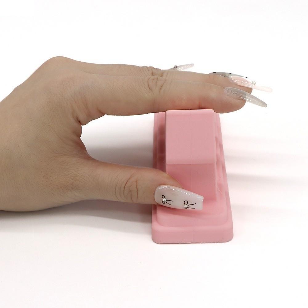 Silicone Nail Art Finger Support Sturdy Finger Stand Nail Practice Assistant Mat  For Nail Salon