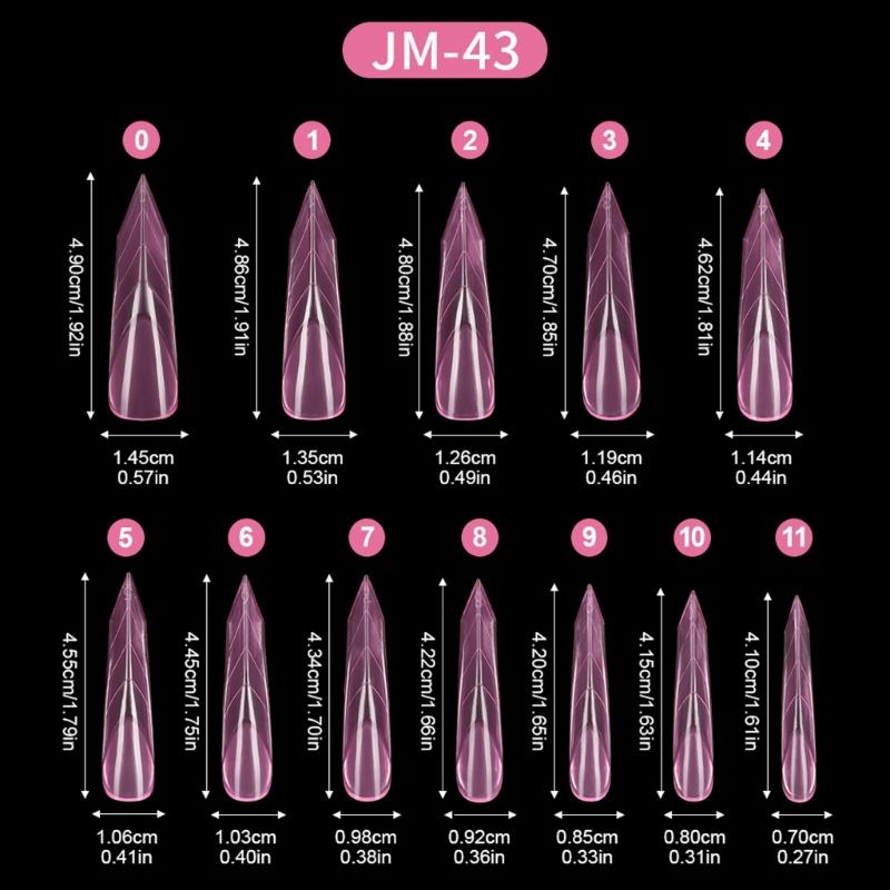 Salon Nail Extension Mold Paperless Fast Drying Light Cure Technology Natural Tip Shape Reusable for Artificial Nail