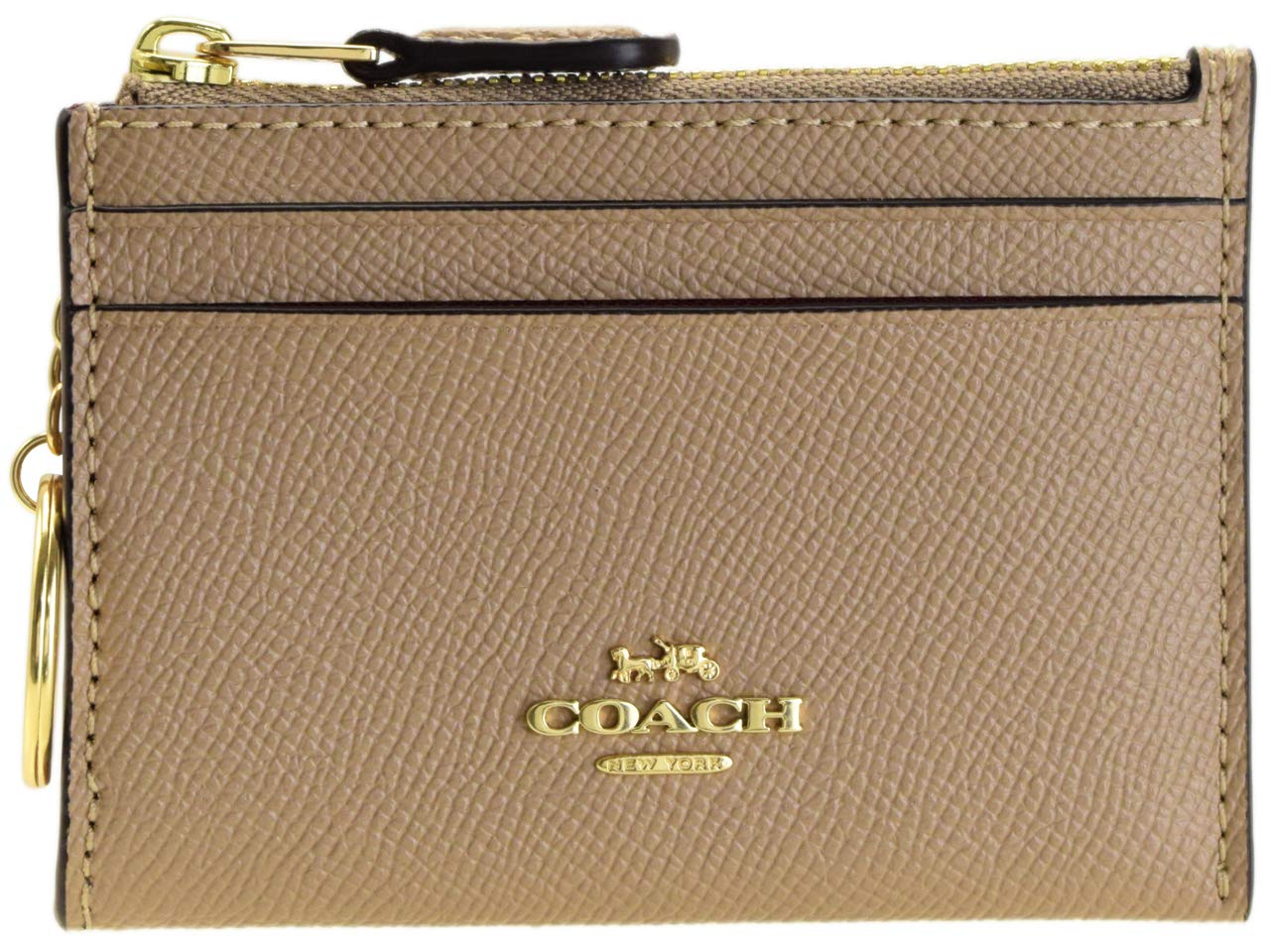 

Кошелек для монет Чехол для карточек Чехол для проездных билетов Брелок для ключей Бренд Mini Skinny MINI SKINNY ID CASE [Coach] Женский (Серо-коричневый/бежевый) [Элемент]