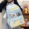 High Value Ins Cute Pain Bag Backpack Female Korean Fashion Contrasting Color College Style Junior High School Student Schoolbag Female