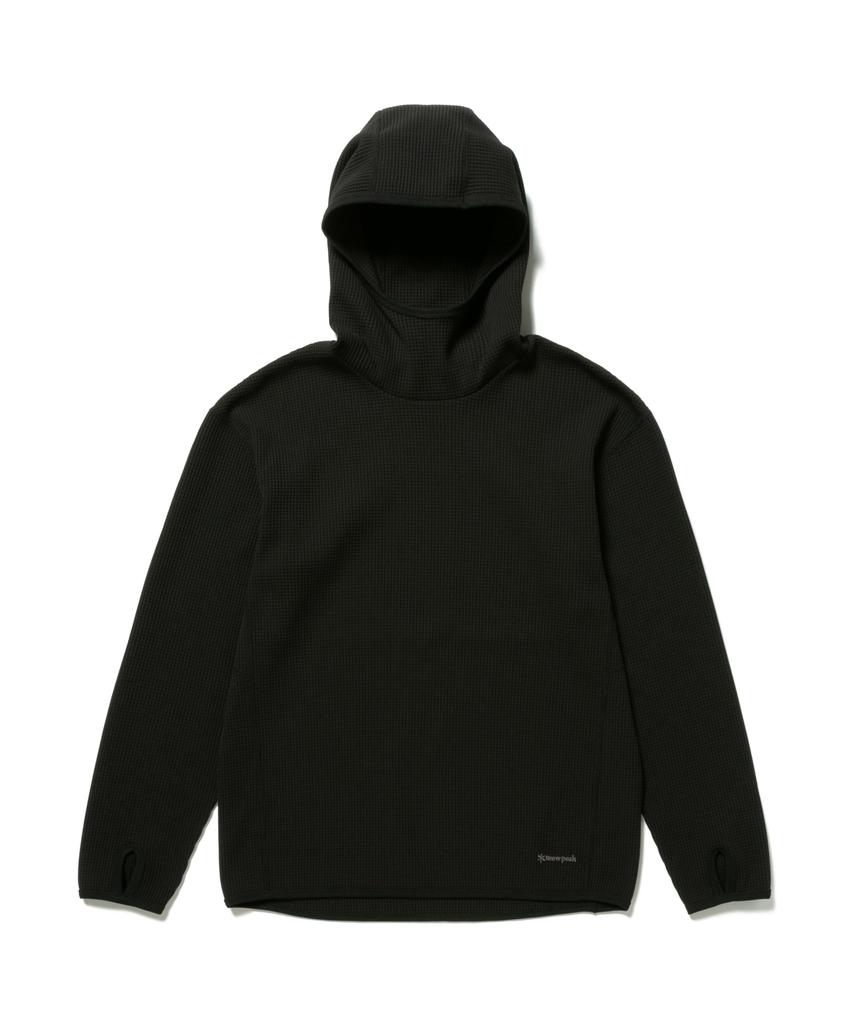 Snow Peak Dry Waffle size for and outdoor activities Hoodie, M, BLACK, SW-25SU011, festivals, camping,