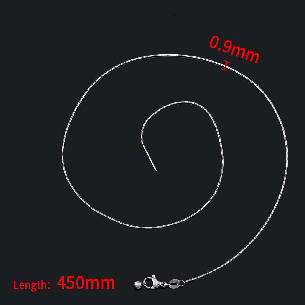 1pc Stainless Steel Semi-finished Link Chain Lobster Clasp Adjustable Stick with Silicon Bead Necklace Parts Jewelry Making