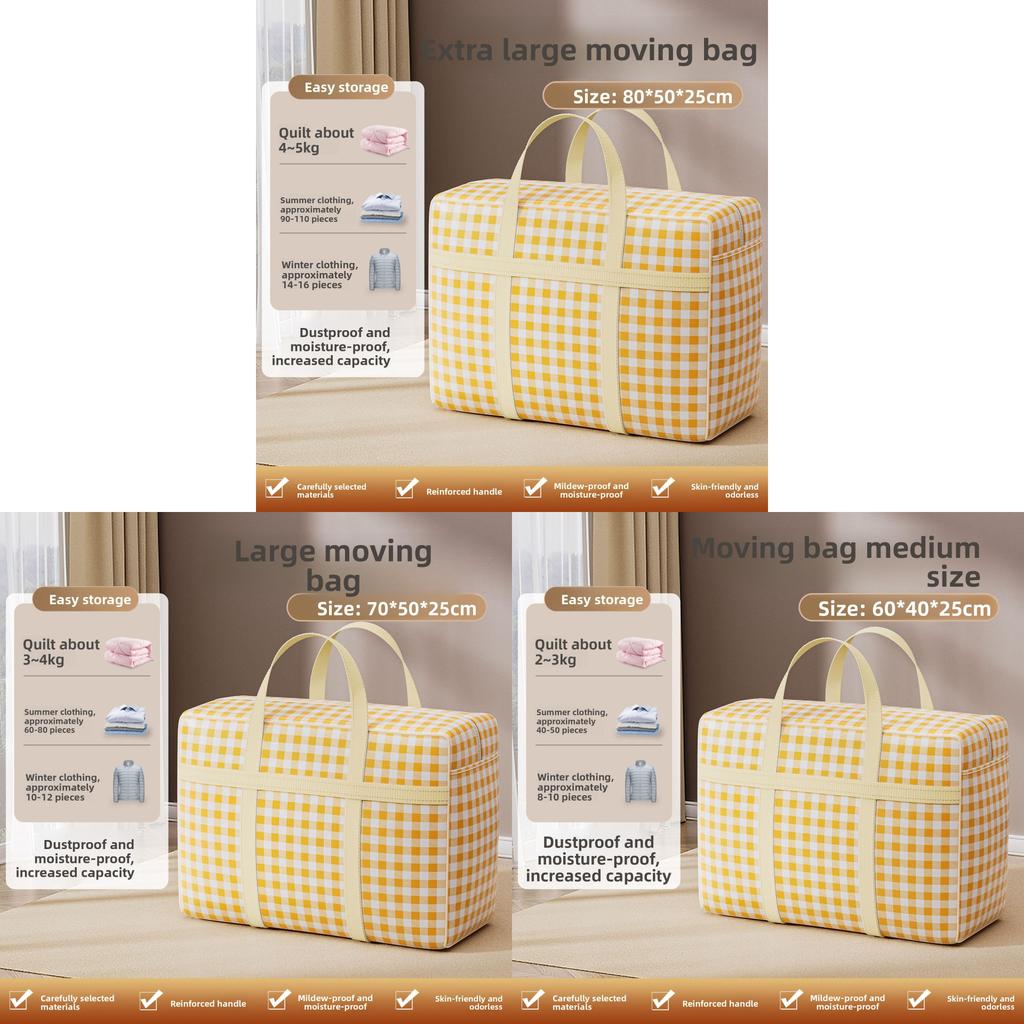 Large Capacity Quilt Storage Bag For Bedroom Use With Waterproof Nonwoven Fabric