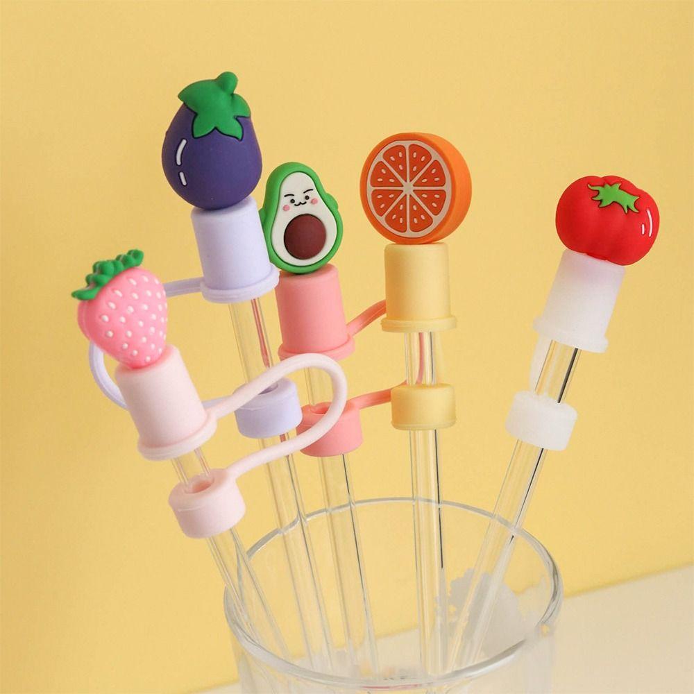 Beweis Staubdicht Wiederverwendbar Trinkstaubkappe Tassenzubehör Silikon Strohstopfen Strohspitzenabdeckung