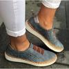 Large size women's shoes flat bottom color matching women's platform casual shoes sports style one pedal single shoes women
