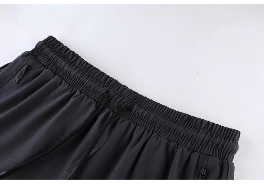 Men's Double-Layer Quick-Dry Three-Quarter Running Shorts - Anti-Exposure Fitness Pants for Summer 2023