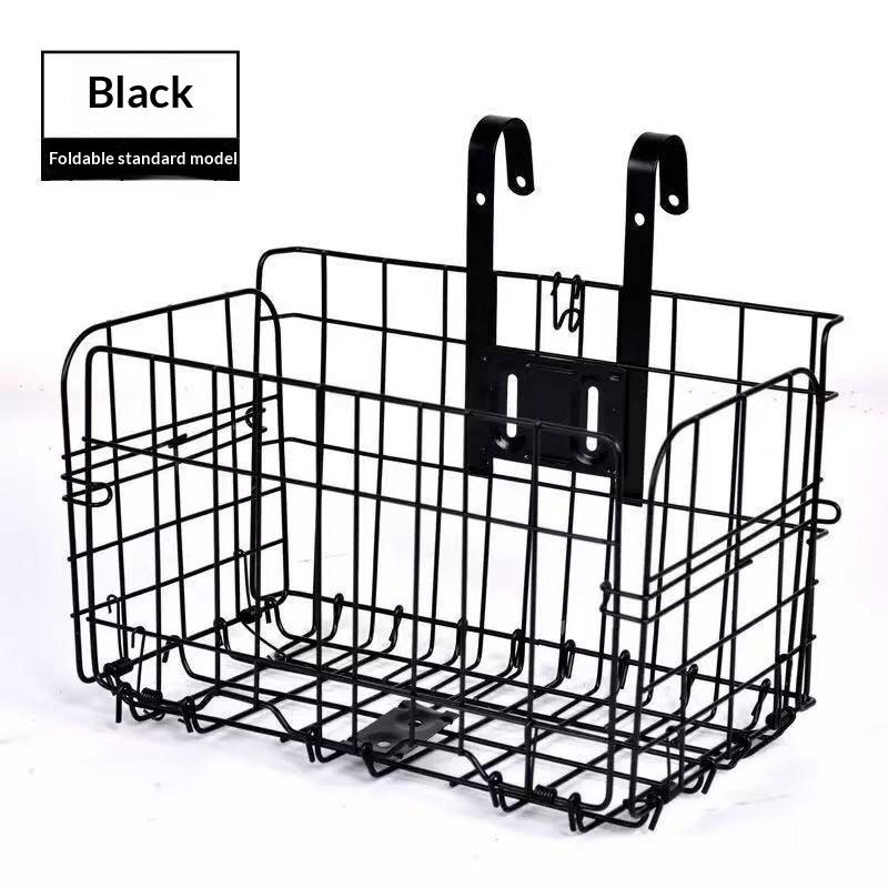 Metal Electric Scooter Rear Storage Basket Sturdy Iron Build Large Capacity Easy Mount For Commuting Grocery Shopping Daily Use