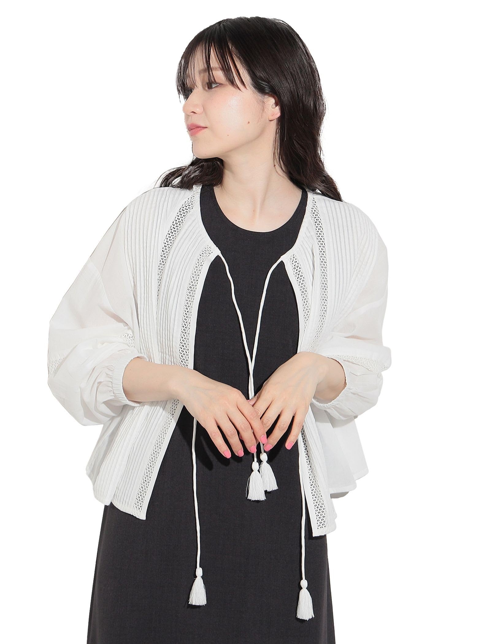 

Рубашка Индия 2WAY кружевная блузка OFF WHITE ONE SIZE [Beams Heart] S/S женская