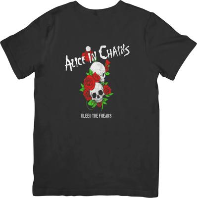 Alice in Chains Maglietta Unisex in Cotone di Alta Qualità Nera