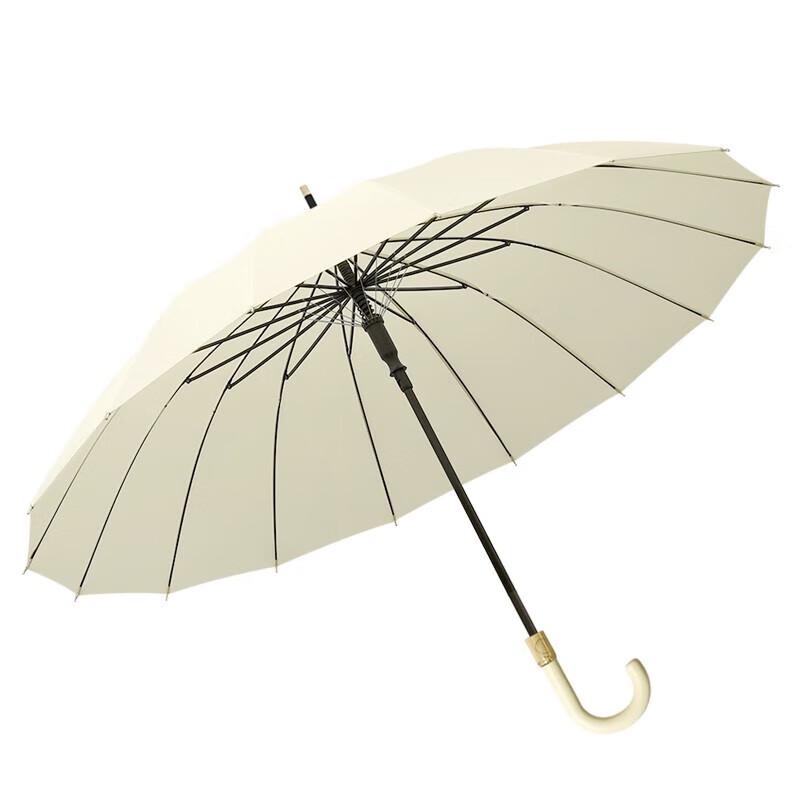 MAYDU 16-Rib Large Manual Straight Umbrella - Water-Activated Pattern