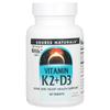 Source Naturals Vitamin K2 + D3 60 Tablets 1 Pcs