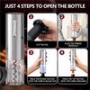 A78E-4-In-1 Rechargeable Electric Wine Opener Wine Aerator Gift Set With Electric Wine Decanter, For Home Bar Parties