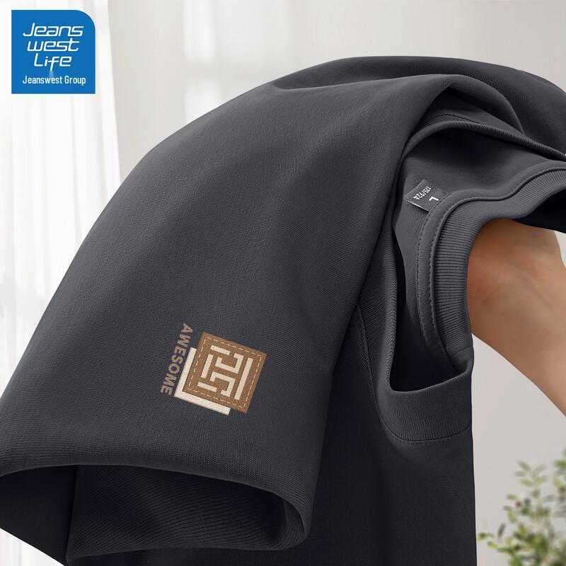 JEANSWEST LIFE Men's Pure Cotton Long Sleeve Round Neck T-Shirt