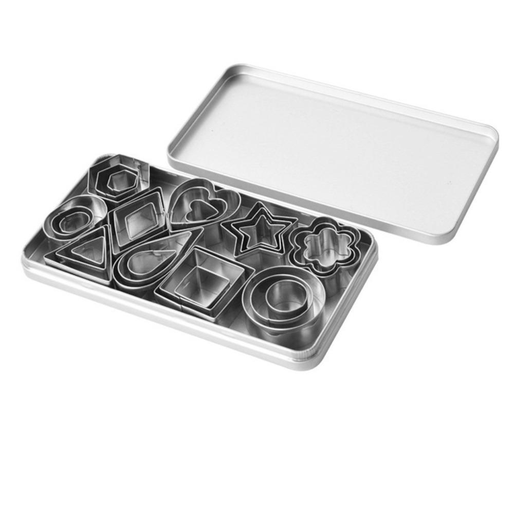 

24/30 шт. нержавеющие геометрические формы для печенья набор различных стилей формы для печенья кухня 30Pcs