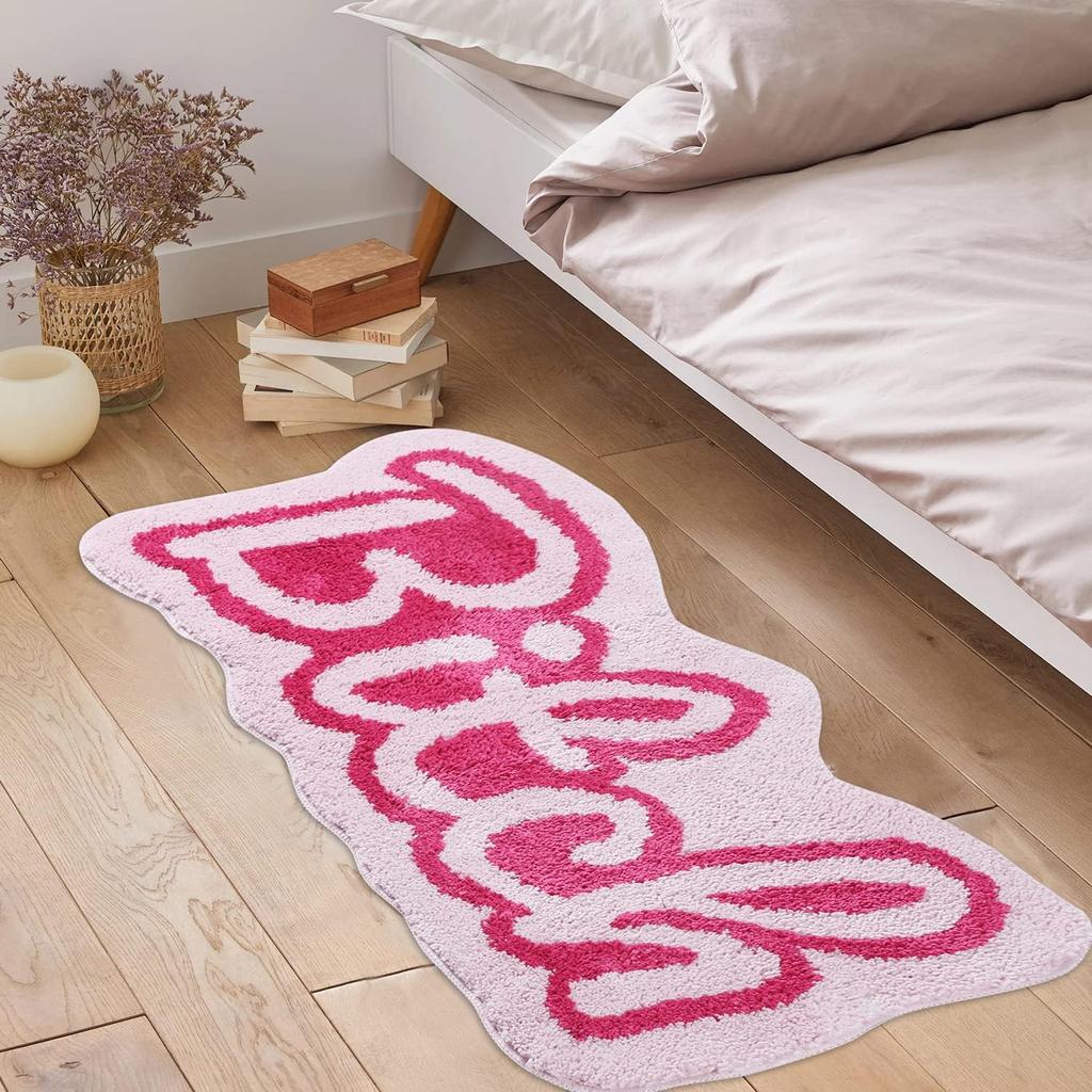 Funny Cute Rugs for Bedroom Bathroom Dorm Kitchen Non Slip Rubber Backed Machine Washable,Funky Cool Rugs Colorful Fluffy Shaggy Bedside Accent Rug