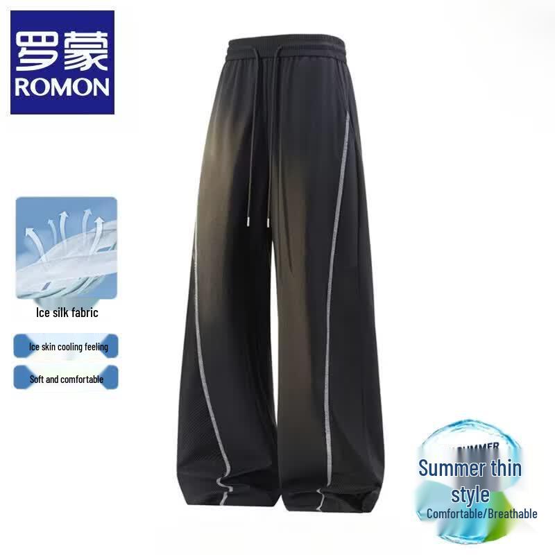 Romon Men s Ice Silk Mesh Quick-Dry Casual Pants L