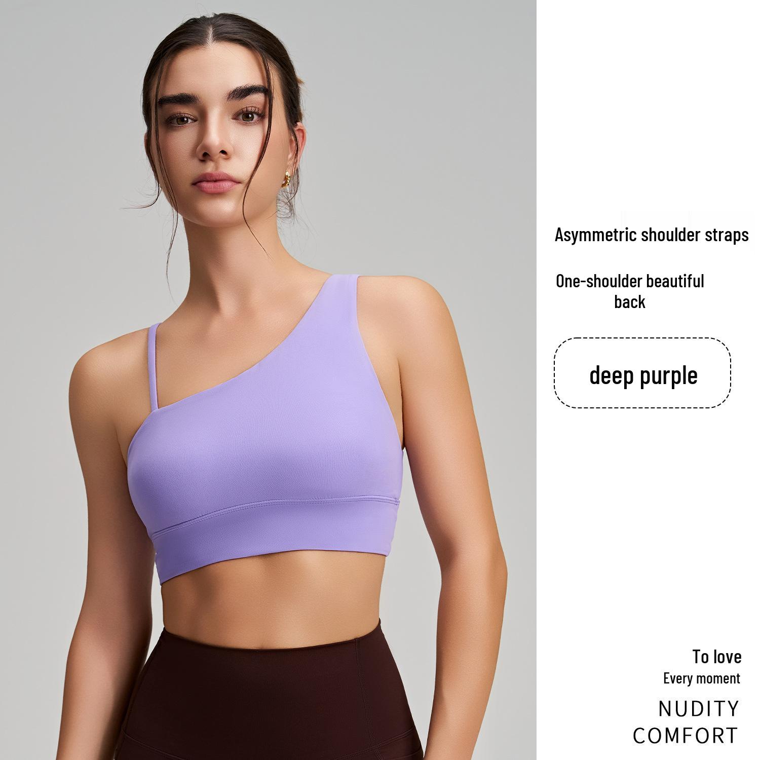 

Cross-Back Irregular Yoga Bra - Quick-Dry, Elastic Sports Vest S