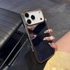 Makeup Mirror for Apple 16pm Phone Case Plating for IPhone17air Large Hole Protective Case 2-in-1