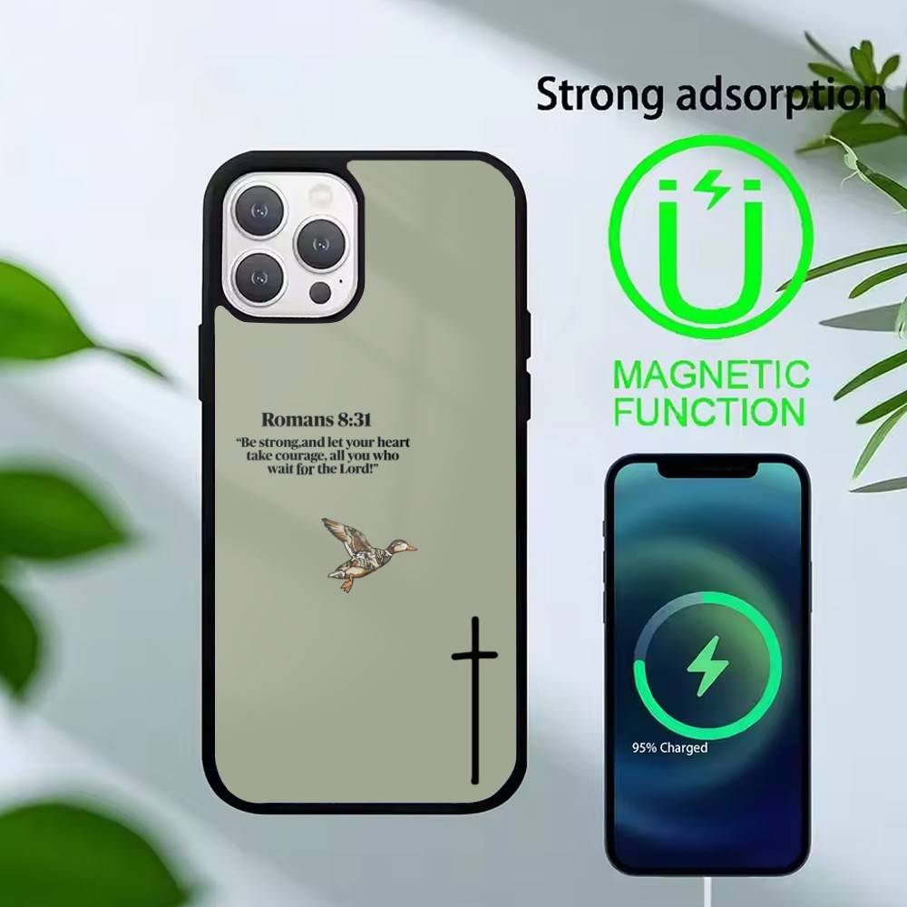 Bible Verse Jesus Christ Christian Phone Case For iPhone 17,16,15,14,13,Pro,Max,Plus,Magnetic For Magsafe Wireless Charging