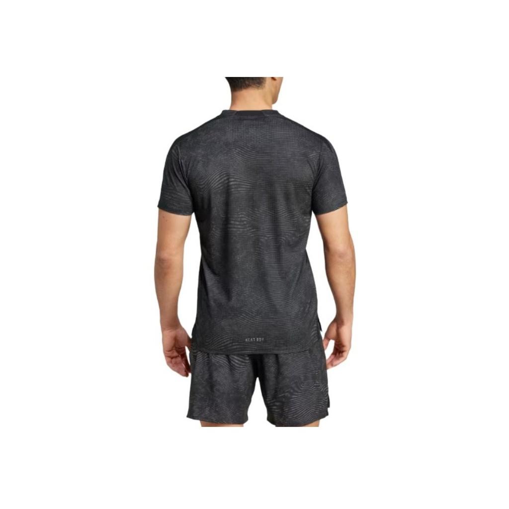 Adidas Heat.Rdy Hiit Comfortable Soft Breathable Fitted Short Sleeve T-Shirt Men Tops Gray Black IV6119
