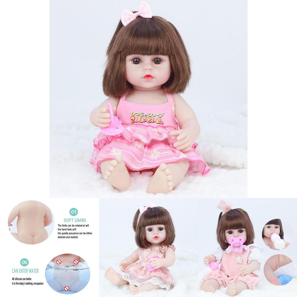 Realistic Reborn Baby Doll With Soft Full Silicone Body Safe And Non-toxic For Newborns