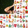 63pcs Temporary Tattoo Bells Temporary Tattoo Stickers Gifts Holly Waterproof Long-lasting Body Stickers Candy Canes For