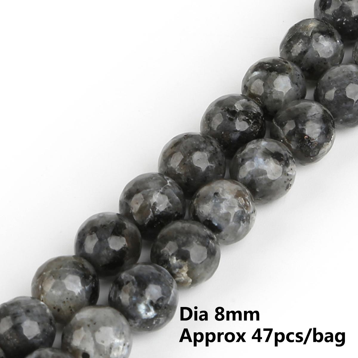 

Натуральный камень, черный светящийся камень, круглые свободные бусины, прядь 15 дюймов, 4, 6, 8, 10 мм, размер на выбор для изготовления ювелирных изделий 8mm 47pcs