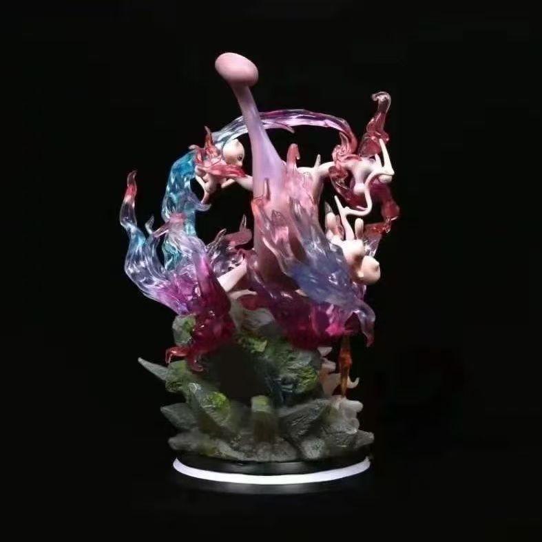 26CM Pokemon Mewtwo Genga Charizard Can emit light dragonball figures Demon PVC Evil and charming partner Collection Mode Gifts