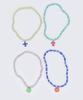 Bonbeau Neon Enamel Silver Motives Beads Bracelet Neon Enamel Silver Cute Motif Charm Beads Mix Bracelet