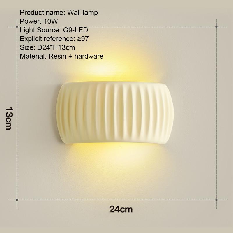 

Настенный светильник для спальни, гостиной, домашнего декора, лампа 110 В, 220 В, современная смола, ресторан, внутренний коридор, крыльцо, прикроватные настенные светильники Cool White(5500-7000K) бежевый