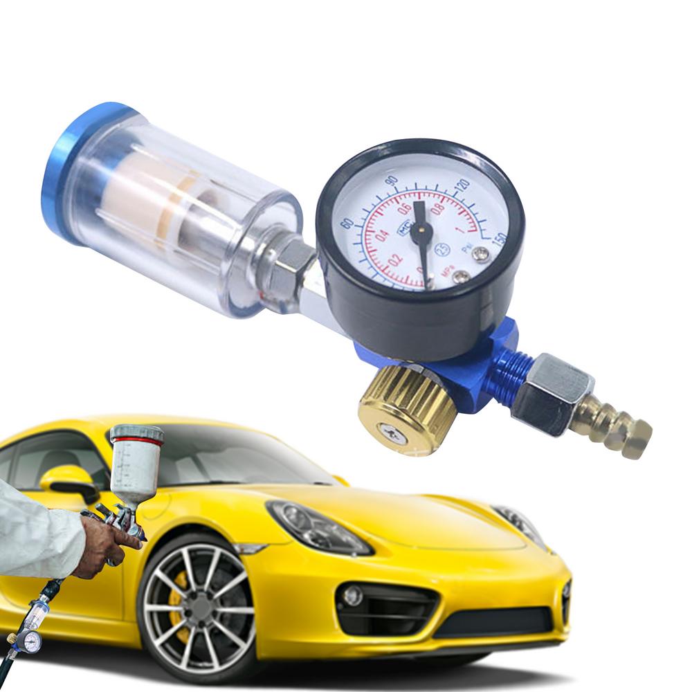 

Oil Water Separator Waterproof Air Filter For Clean With Pressure Gauge Multifunctional Paint Sprayer Adjusting Tool Airbrush
